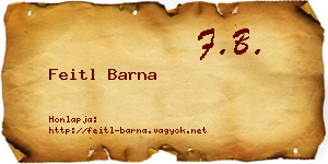 Feitl Barna névjegykártya